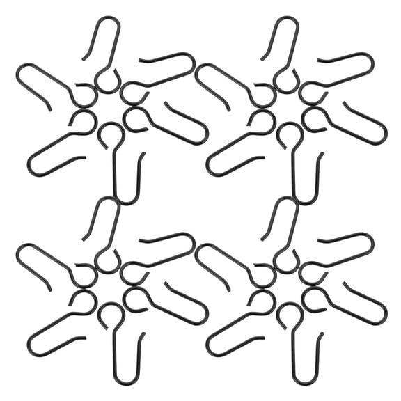 BESTYASH 100Pcs Black Metal Curtain Glider Hooks for Sliding Track and Ceiling Drapery Installation