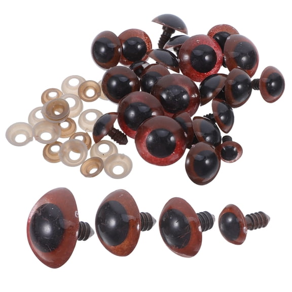 BESTYASH 100Pcs Brown Safety Eyes for Stuffed Animals Plastic Craft Accessories