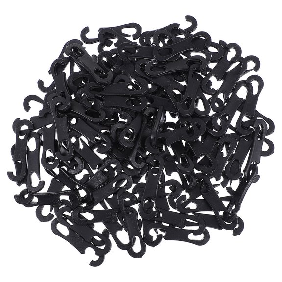BESTYASH 100Pcs Car Interior Hooks Plastic Card Style for Seat Covers Sunshade Snow Covers Black
