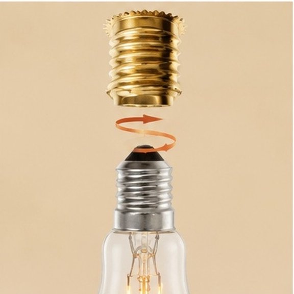 BESTYASH Golden E12 Brass Lamp Cap, Durable and Decorative, for Lighting 100Pcs