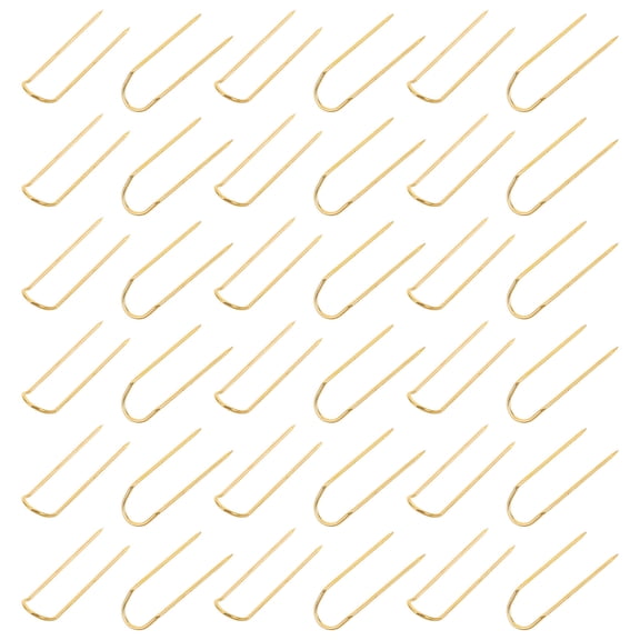 BESTYASH 100Pcs Sewing U Pins Doublepointed Golden Metal Needles for Fabric Crafts and Upholstery