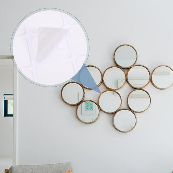 BESTYASH 100Pcs Heavy Duty White Square Double Sided Tape Strong Adhesive Strips for Picture Frame Wall Mounting