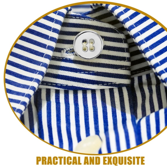 BESTYASH 100 Pieces Round Zinc Alloy Sewing Buttons with Finish and Elegant Edges for Shirts and Coats