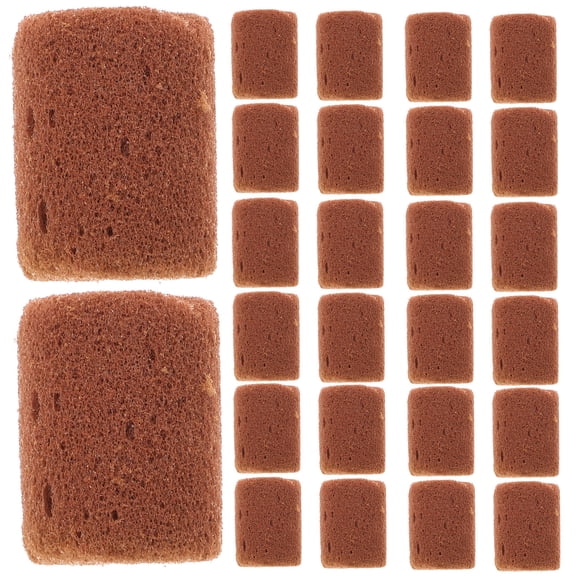 BESTYASH 100Pcs Inserting Nutrient Soil Blocks Light Brown Peat Breathability Home Planting