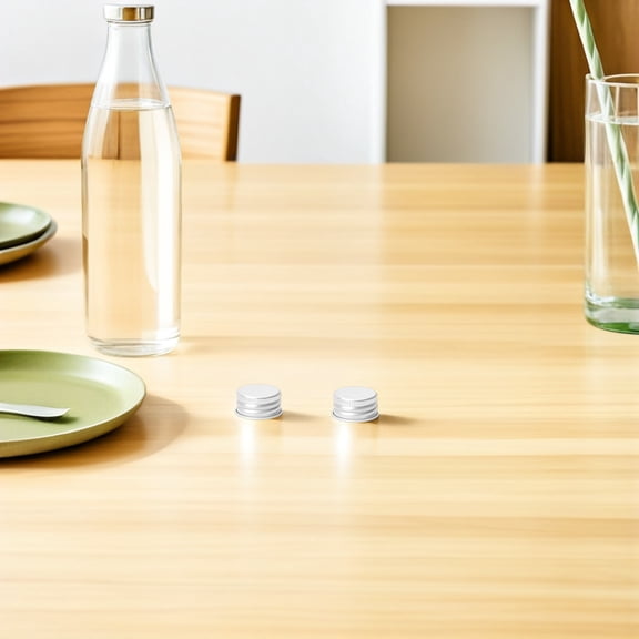 BESTYASH 100Pcs Leakproof Aluminum Screw Caps for Glass Jars with Airtight Seal and Reusable Metal Design