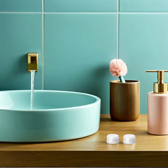 BESTYASH 100Pcs Leakproof Screw-Top Aluminum Caps for Bottles Glass Jars Replacement Lids