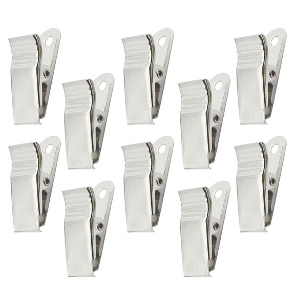 BESTYASH 100Pcs Plated Silver Metal Certificate Holders with Wear Resistant Spring Micro Clamps