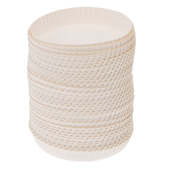 BESTYASH 100Pcs Disposable Paper Lids White Hygienic Round Cup Caps for Bar and Restaurant