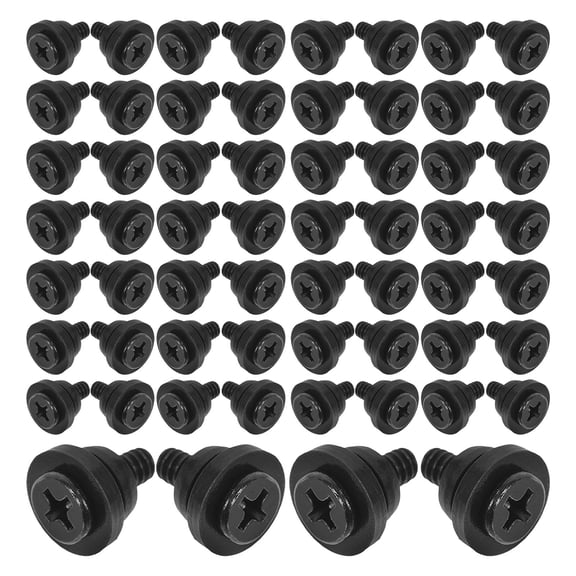 BESTYASH 100Pcs Pc Hard Disk Mounting Screws Black Vibration Dampening for Solid State and Mechanical Drives