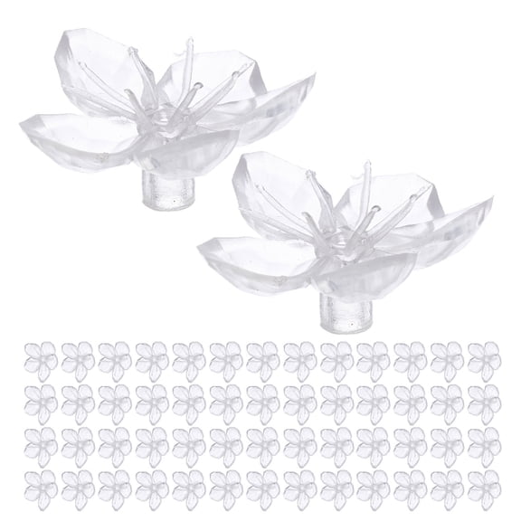 BESTYASH 100Pcs Pendant Style Cherry Blossom Lamp Covers for String Lights Plastic Replacement Shades