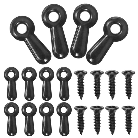 BESTYASH 100Pcs Photo Frame Turn Button with Screw Black Durable Electroplated Iron for Hanging Art