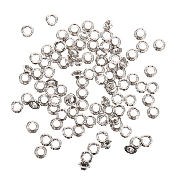 BESTYASH 100Pcs Plated Silver Curtain Rod Rings Rustproof Inner Diameter Curtain Grommets