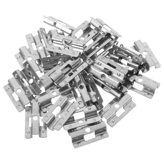BESTYASH 100Pcs Plated Silver U Shaped Stainless Steel Connector Brackets for Versatile Wood Plastic Decking
