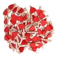 thumbnail image 1 of BESTYASH 100Pcs Red Love Wooden Paper Clamps Practical Decorative Clips for Holiday and Home, 1 of 6