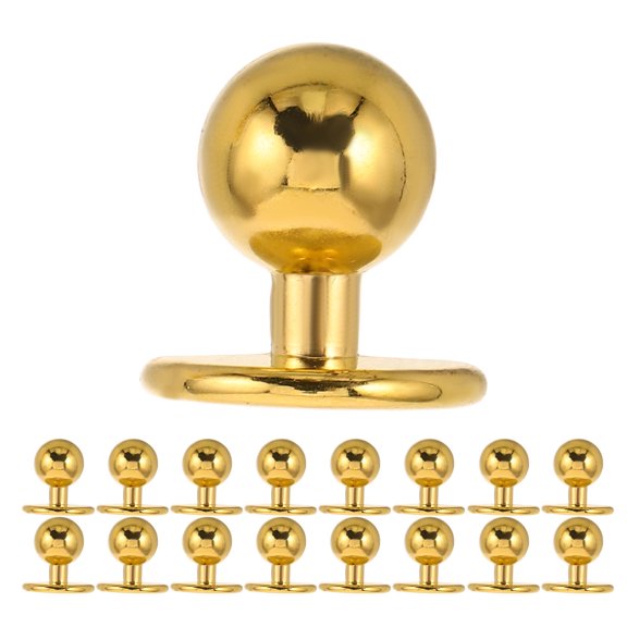 BESTYASH 100Pcs Round Golden Sewing Buttons for Chef Jackets Easy Sew on Replacement