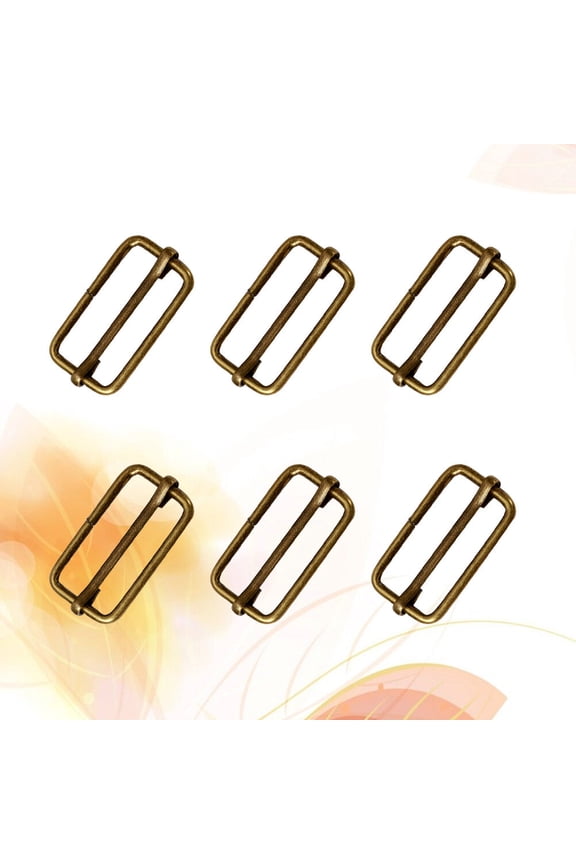 100Pcs Slide Buckles for Strap Adjustment Strong Golden Square Buckles Ideal for Bags Belts