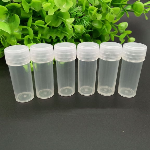 BESTYASH 100Pcs Solid Transparent Plastic Bottles Clear PP Storage Boxes for Organizing Beads and Pins