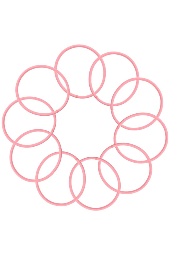 100Pcs Thin Pink Hair Elastics Comfortable Hair Ties for All Occasions