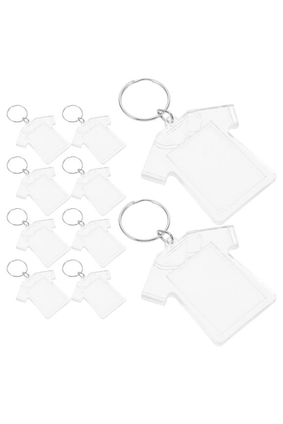 100Pcs Transparent Acrylic Picture Frame Key Rings Sturdy Photo Keychain Holders for Custom Decor
