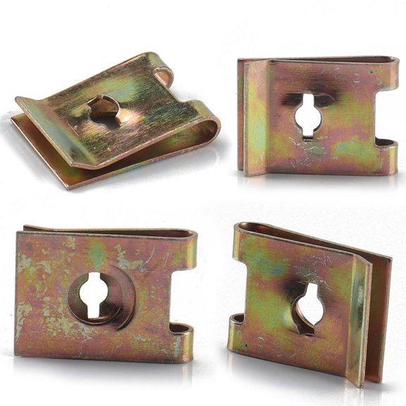 BESTYASH 100Pcs U Nut Fasteners Manganese Steel Assorted Color for Car Body Parts