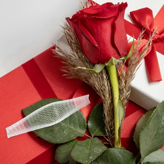 BESTYASH 100Pcs Flower Packaging Screen White Mesh Bouquet Wrapping for Home Use