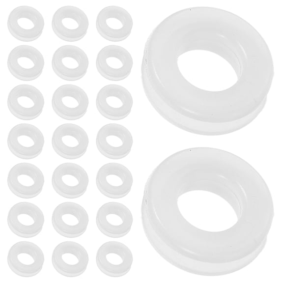 BESTYASH 100Pcs White Plastic Earring Backs Small Circle Shape for Home Use Easy Replacement Pads
