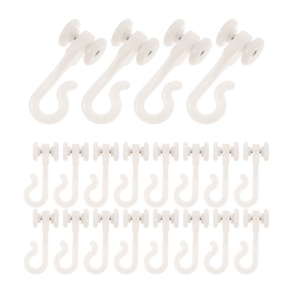 BESTYASH 100Pcs White Plastic Mosquito Net Hook for Bed Canopy Ceiling Mount Easy Installation