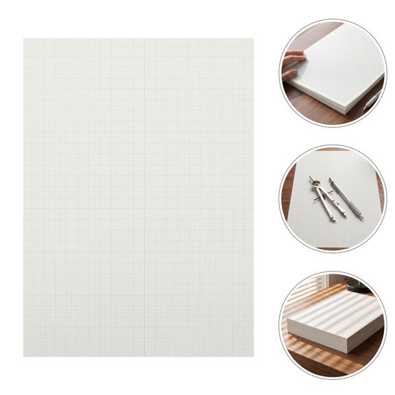 BESTYASH 100Sheets White Architectural Drafting Paper Pad with Precise Grid for Engineering Drawing and Design