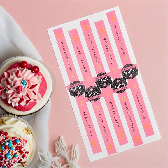 BESTYASH 100pcs Baking Label Seal Stickers: Handmade Dessert Box Seal Decals - Self-Adhesive Bakery Stickers For Cake Boxes - Food Packaging Labels