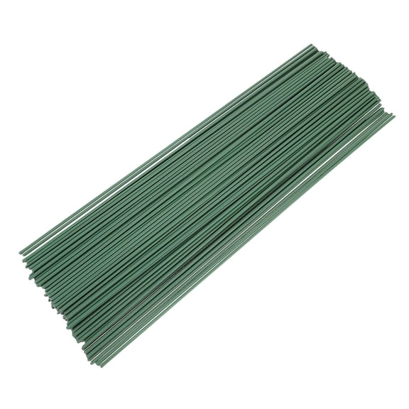 BESTYASH 100pcs Green Floral Wire Rods for Crafting, Flower Arrangements, Wedding Decorations, Iron Wire Kit