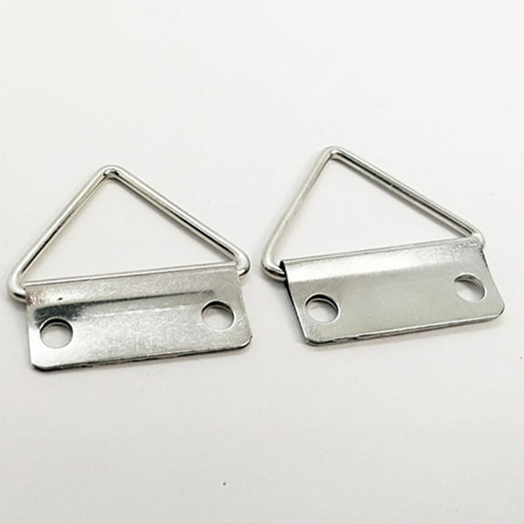BESTYASH 100pcs Water-proof Picture Frame Hanger Triangle Hooks Metal Silver