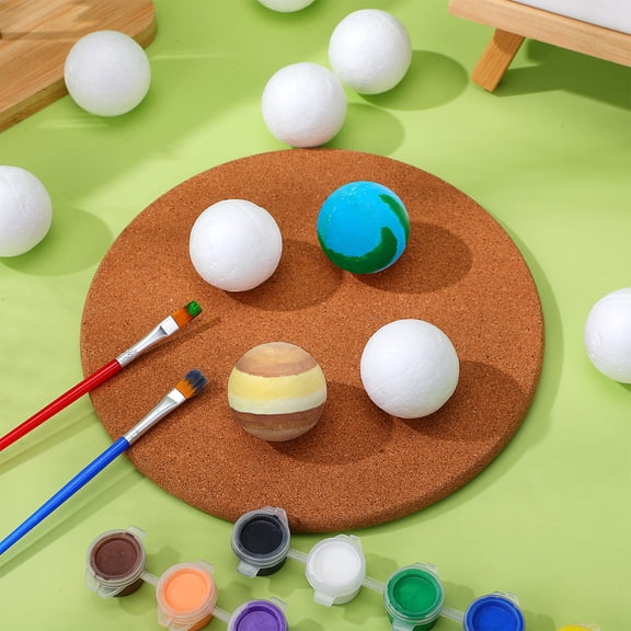 BESTYASH 100pcs styroporkugel Foam Balls White Solid for Craft Activities