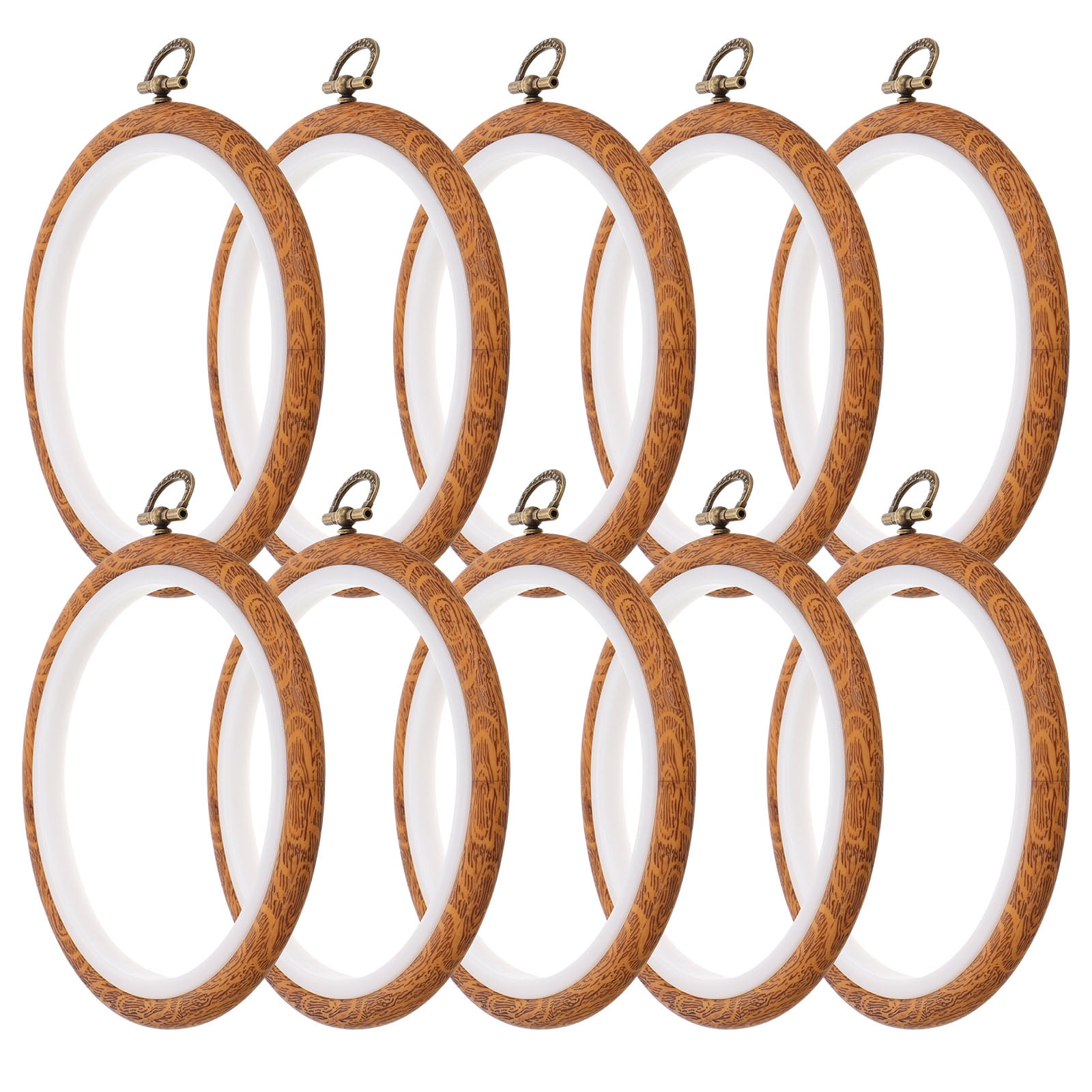BESTYASH 10PCS Small Embroidery Hoops for Ornaments and Crafts, Multi-Size PP Plastic Embroidery Kit Hoops for Projects