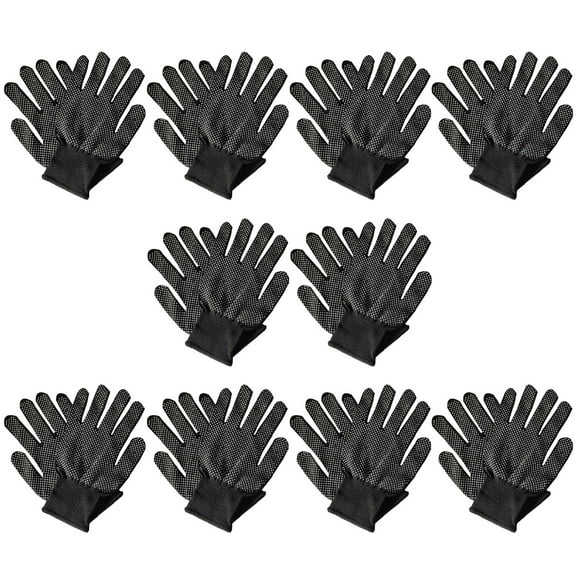 BESTYASH 10Pairs Black Anti Static Gloves with Breathable Fabric for Protective Outdoor Work