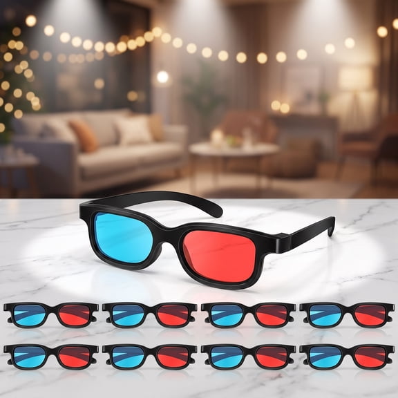 BESTYASH 10Pcs 3D Viewing Glasses for Home Theater and Movie Theaters with Comfortable Nose Pads