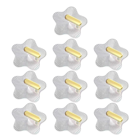 BESTYASH 10Pcs ABS Material Star Wall Hooks Self Adhesive for Hanging Keys Hats and Light Items