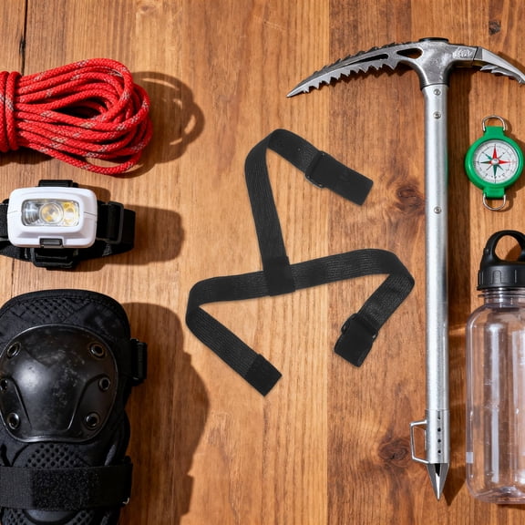 BESTYASH 10Pcs Adjustable Elastic Headlamp Strap Replacement Black Bands for Work and Outdoor Use