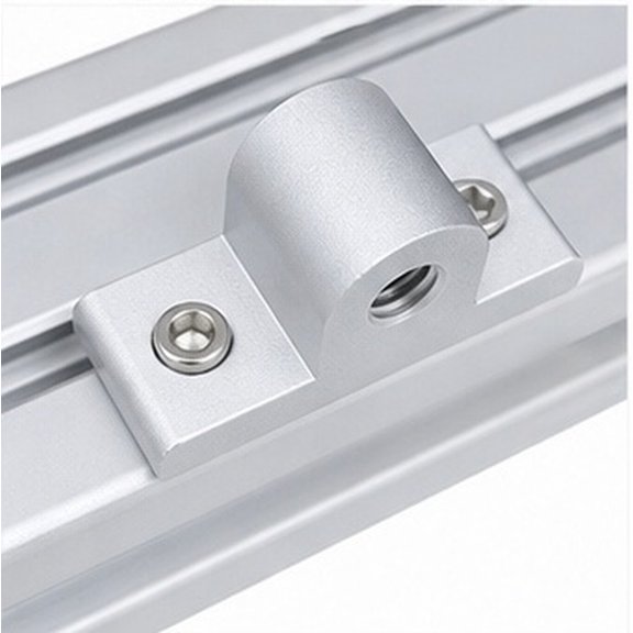 BESTYASH 10Pcs Aluminum Extrusion Caster Mount Brackets Plated Silver for Robust Stability and Easy Installation