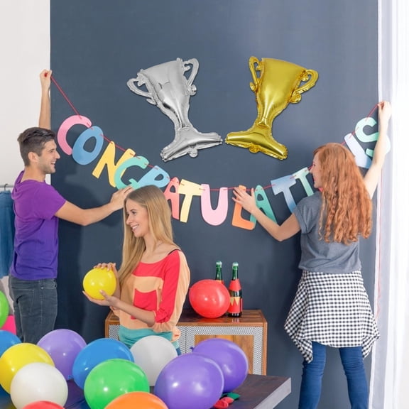 BESTYASH 10Pcs Balloons Congrats Grad Aluminium Film Party Decoration for Festivals
