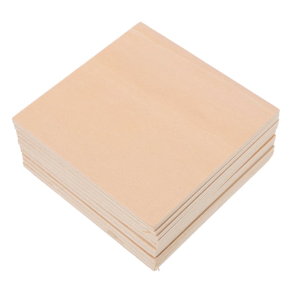 BESTYASH 10-Pack Basswood Square Boards Khaki Wood Sheets Unfinished for Crafts, Art Projects, Model Making, and Hobbyists