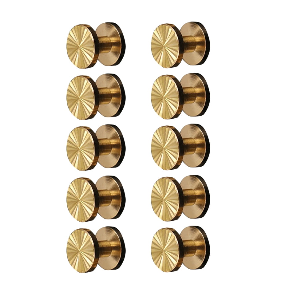BESTYASH 10-Pack Solid Brass Belt Nail Rivets, Screws for Crafting and ...