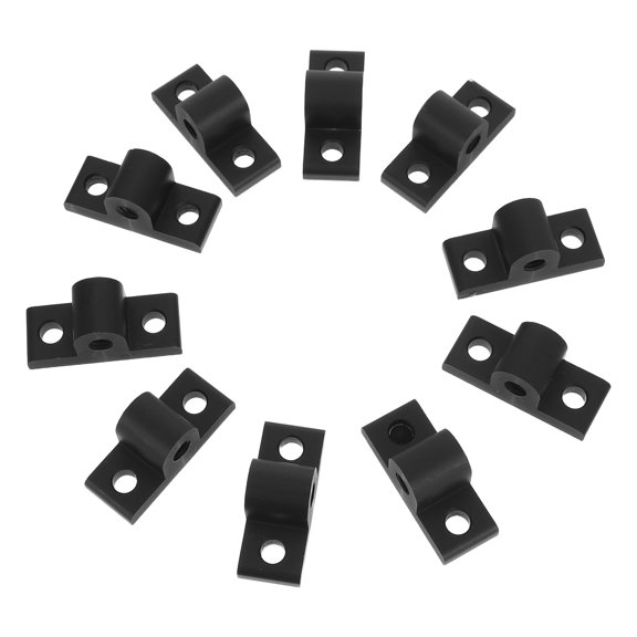 BESTYASH 10Pcs Black Aluminum Caster Base Plate for Multipurpose Home and Industrial Applications