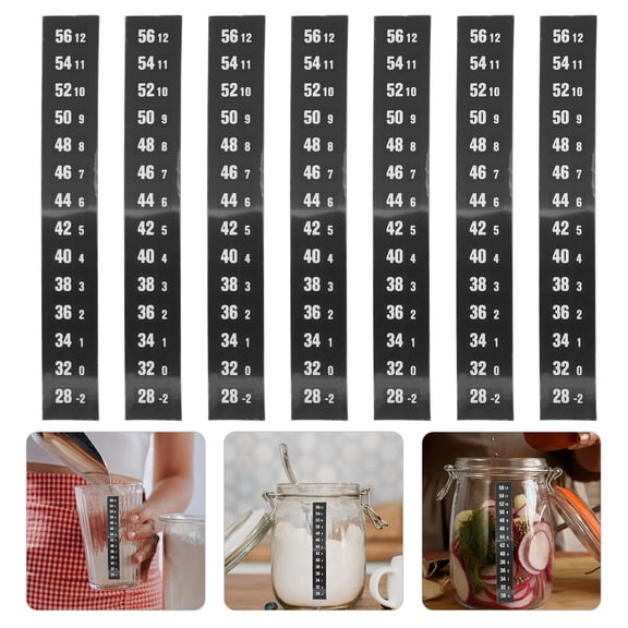 BESTYASH 10Pcs Black Digital Thermometer Strips for Home Brewing and Fermentation Tank Temperature Monitoring