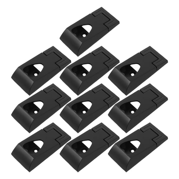 BESTYASH 10Pcs Black Metal Closet Pole End Supports with Heart Shaped Design for Neat Home Storage