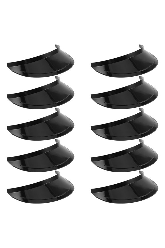 10Pcs Black Plastic Hat Brim Insert Cap Accessories for Baseball Caps and Uniform Hats