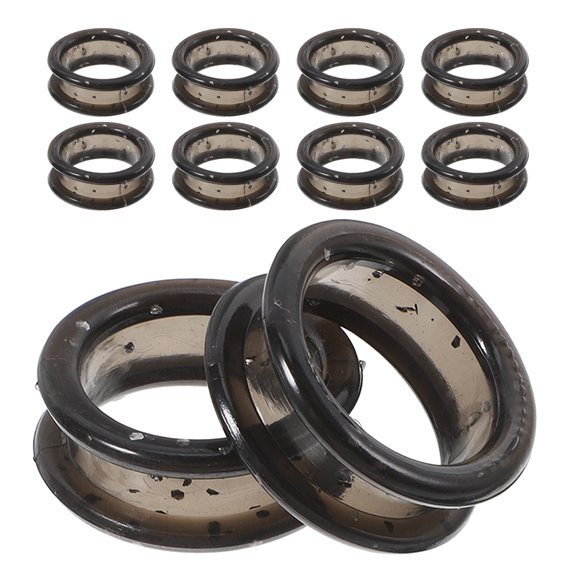 BESTYASH 10Pcs Black Silicone Thumb Inserts Protector for Barber Scissors and Pet Shears