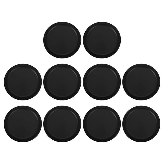 BESTYASH 10Pcs Black Small Hockey Pieces Stable Replacement Pucks for Desktop Ice Hockey Tables