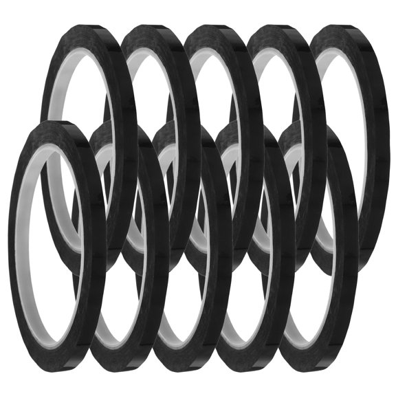 BESTYASH 10Pcs Black Vinyl Pinstripe Tape for Craft and Whiteboard Use with Tear Resistant Material