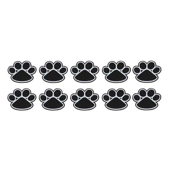 BESTYASH 10Pcs Black on Embroidered Patch Stickers for Personalizing Clothes Bags Hats