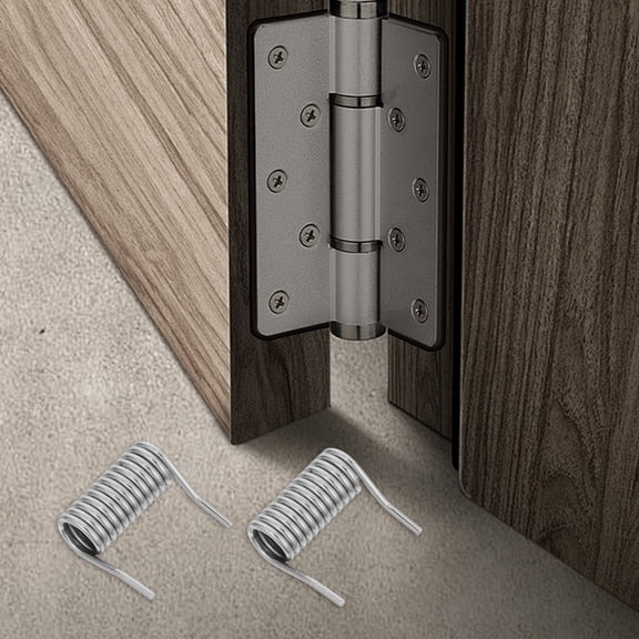 BESTYASH 10Pcs Butterfly Hinge Torsion Spring Replacement Plated Silver Durable Self Closing Door Hardware